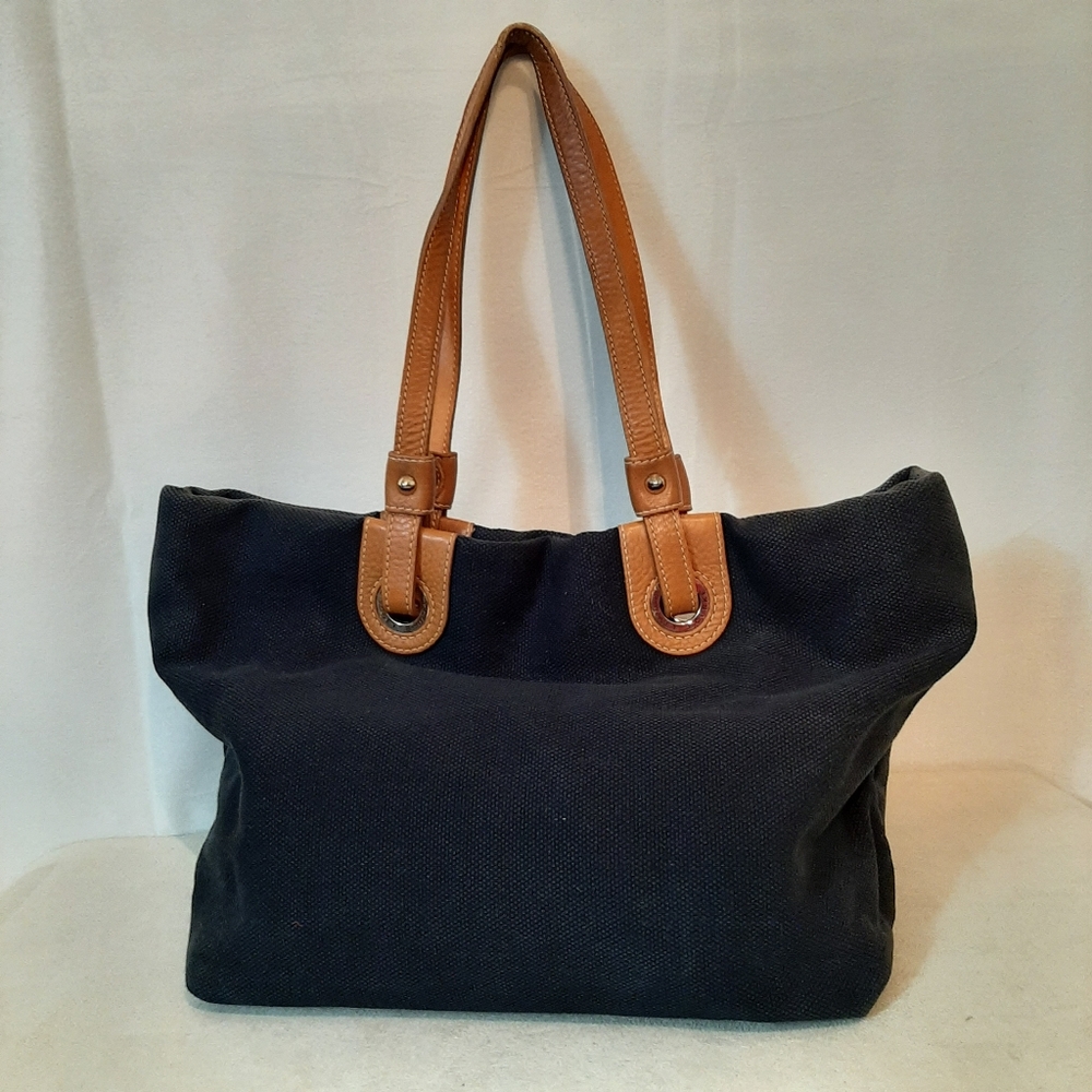 Dooney Bourke Blue or Black Fabric Tote